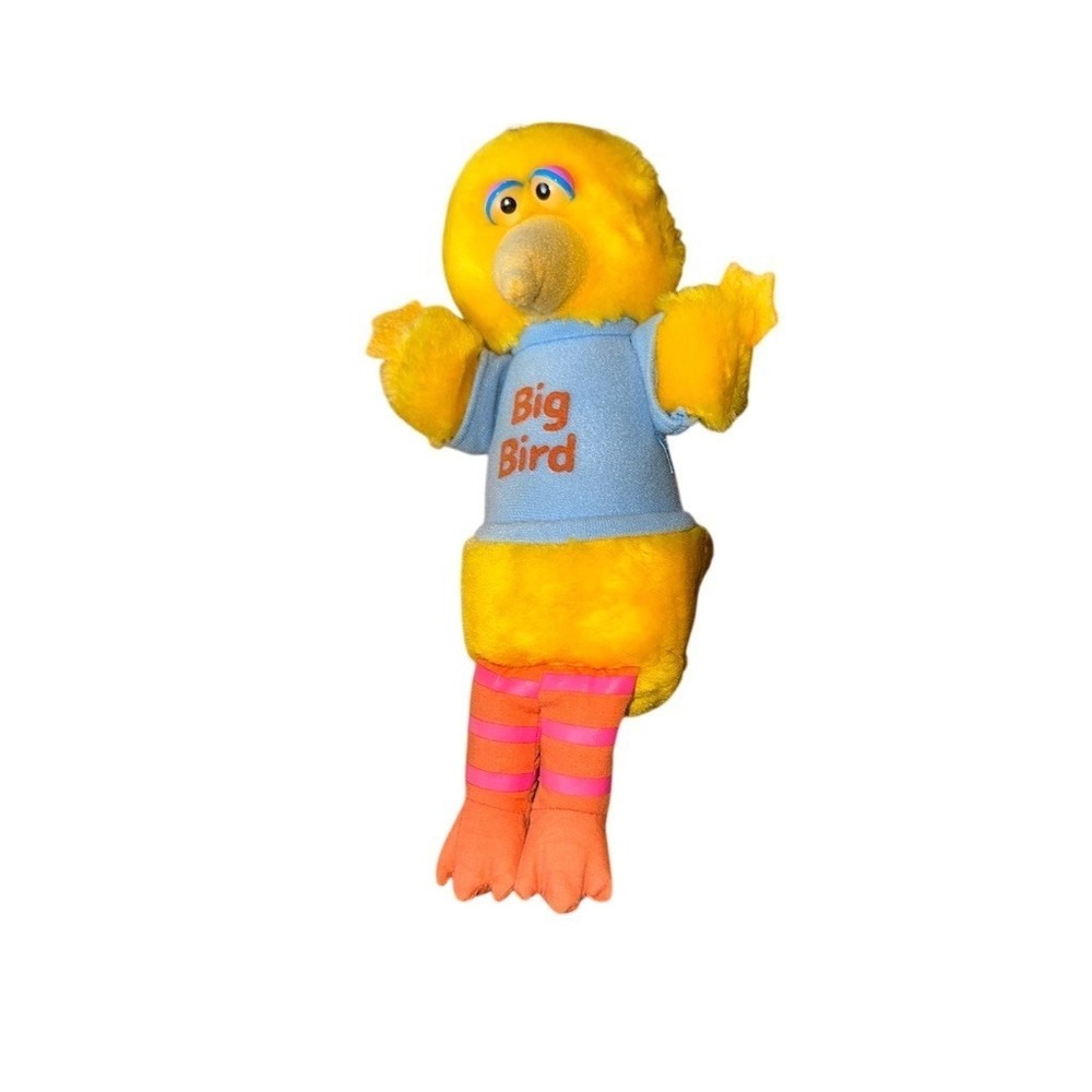 Vintage Sesame Street Big Bird Plush Stuffed Animal w Shirt 11 in 1983 playskool
